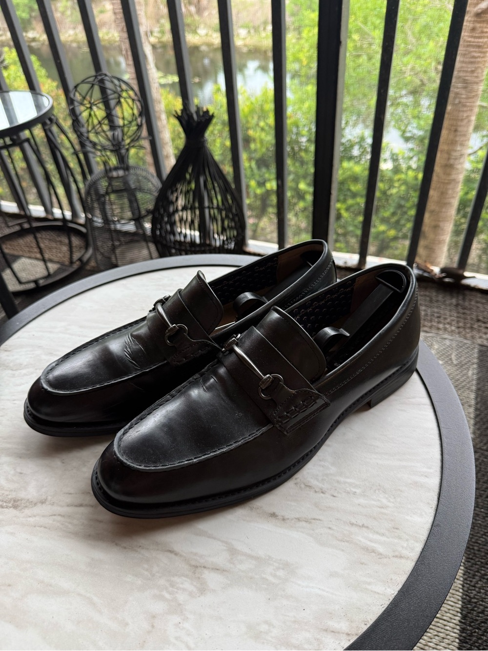 Tommy Hilfiger Black Leather Bit Loafer Men’s 11.5 Dress Shoe